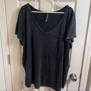 Torrid mineral wash tee with front pocket